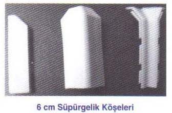 6 cm'lik Süpürgelik PVC Kose Donusler