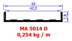 42mm U Kenar Kapama Profili